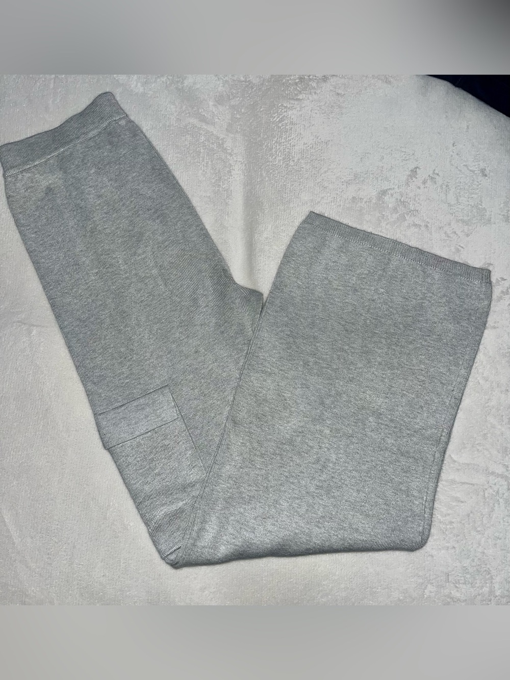Pink Rose Light Gray Sweater Lounge Pants - Cozy Everyday Joggers